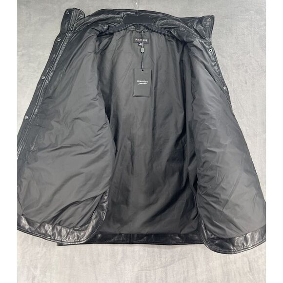 Free People Larmarque BERUKA QUILTED LEATHER JACKET Size XSmall/ Small Black - Picture 11 of 15